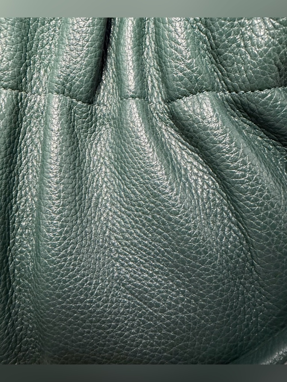 COACH C1454 Maya Pebble Leather Shoulder Bag Tote Ivy Green with Silver Hardware - Picture 10 of 15